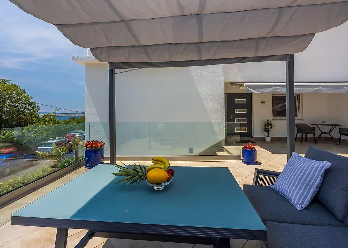 Apartman Modernes Direkt Am Mit Whirlpool, Meerblick, Lounge-bereich